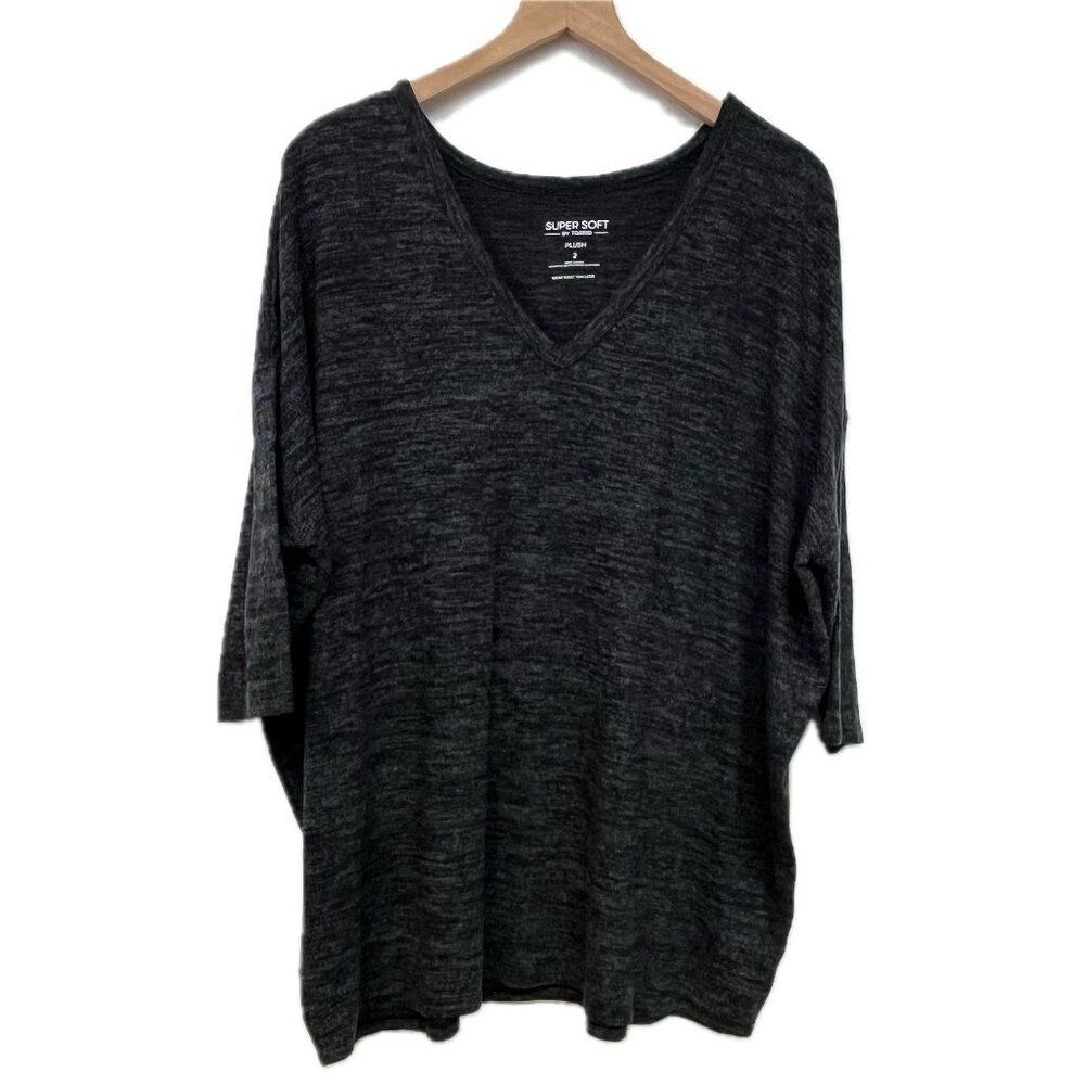 Torrid Dark Grey Basic Tee Shirt - Size 2X